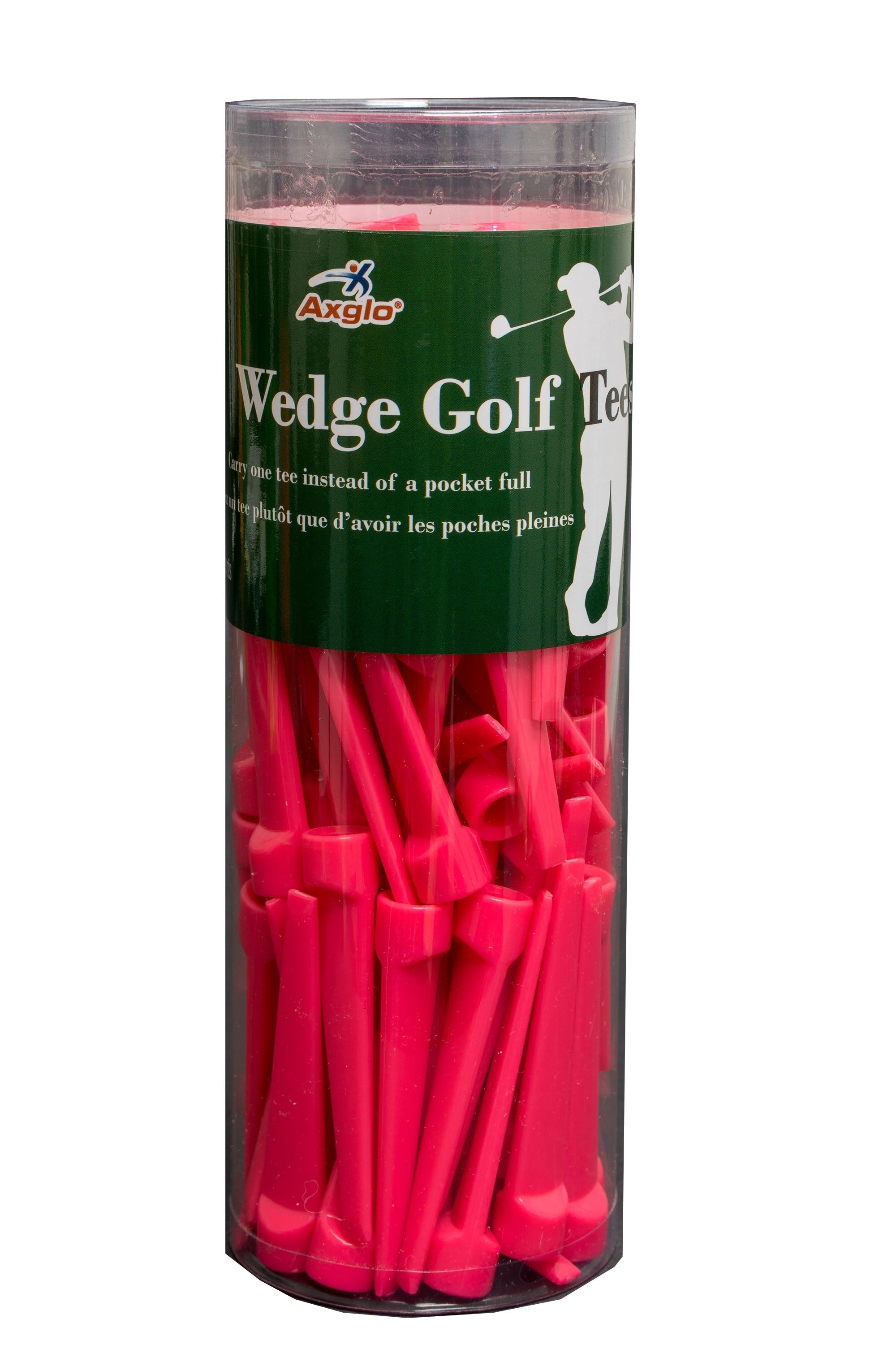Wedge Golf Tees - Pack of 80 - pink