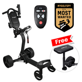 Axglo e3 Remote - Electric Golf Push Cart (FREE Cart Seat)